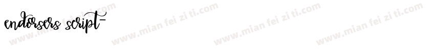 endorsers script字体转换
